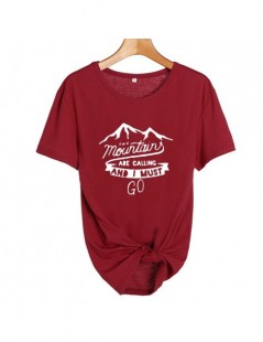 T-Shirts The Mountains Are Calling and I Must Go Travel Lovers Adventure Time Tshirt Camping Harajuku Graphic T Shirts Women ...