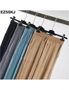 Pants & Capris chic Women Casual summer Harem Pants Women Loose Trousers female Knitted Pants Solid Color fashion knit Trouse...
