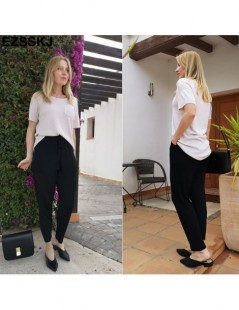 Pants & Capris chic Women Casual summer Harem Pants Women Loose Trousers female Knitted Pants Solid Color fashion knit Trouse...