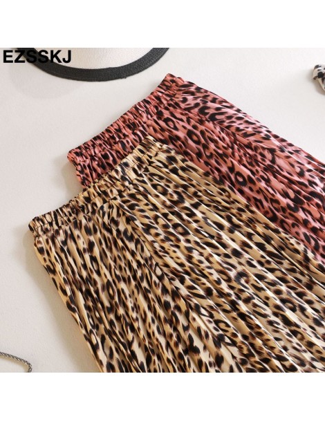 Skirts high quality Leopard Print Pleated Skirts Women 2019 Spring Summer Midi Long chic Elegant High Waist A-line Sun Skirt ...