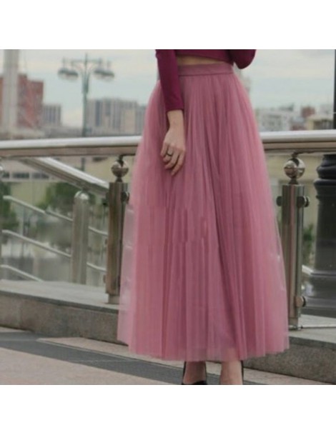 Skirts 2019 New Arrival Puffy Maxi Skirt Tulle Skirt Long Elastic Womens High Waisted Skirts Petticoat Bridesmaid To Wedding ...