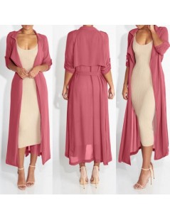 Hoodies & Sweatshirts Women Chiffon Long Sleeve Evening Party Oversized Maxi Tops - Red - 4U3036946329-3 $15.76