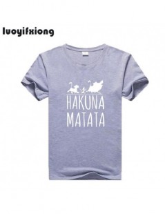 T-Shirts Hakuna Matata Funny Letter Printed T Shirt Women Tops Short Sleeve Hipster Camisetas Mujer Casual Tee Shirt Femme Wo...