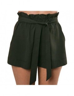 Shorts Women ladies Summer Casual Shorts Beach High Waist Tie Belt Short Fashion Pocket Shorts Women Solid Cotton Shorts Blac...