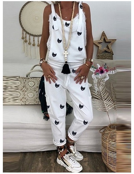 Jumpsuits Hot selling casual plus size Leopard Print overalls for women Camouflage jumpsuits for women loose sexy white bodys...