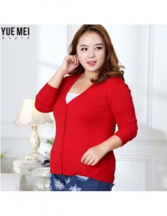 Cardigans Sweater Women Cardigan plus size Knitted Sweater Coat Crochet Female Casual V-Neck Woman Cardigans Tops 4XL 5XL - 5...