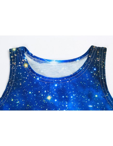 Tank Tops Tank Top Clothing 3D Galaxy Space Women Bodybuilding Vest Sleeveless Comfortable Muscle Shirt Undershirt - Blue - 4...
