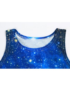Tank Tops Tank Top Clothing 3D Galaxy Space Women Bodybuilding Vest Sleeveless Comfortable Muscle Shirt Undershirt - Blue - 4...