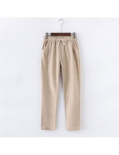 Pants & Capris Lace Up Summer Pants Women Sweatpants Pantalon Femme Candy Colors Cotton Linen Harem Pants Casual Plus Size Tr...