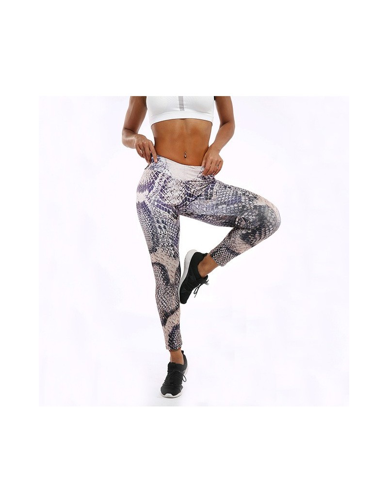 Snake Skin Printing Leggings Fitness High Waist Workout Pants 2018 Fashion Sexy Loose Slim And Sweaty Legging Women - Black ...