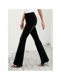 Jeans Fashion Casual High Waist Women Wide Leg Jeans Hole Solid Denim Jeans Ripped Pants - Black - 5P111139654427-1 $59.57
