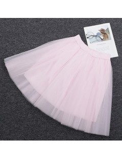 5 Layers 60cm Midi Tulle Skirt Princess Womens Adult Tutu Fashion Clothing Faldas Saia Femininas Jupe Summer Style - pink - ...