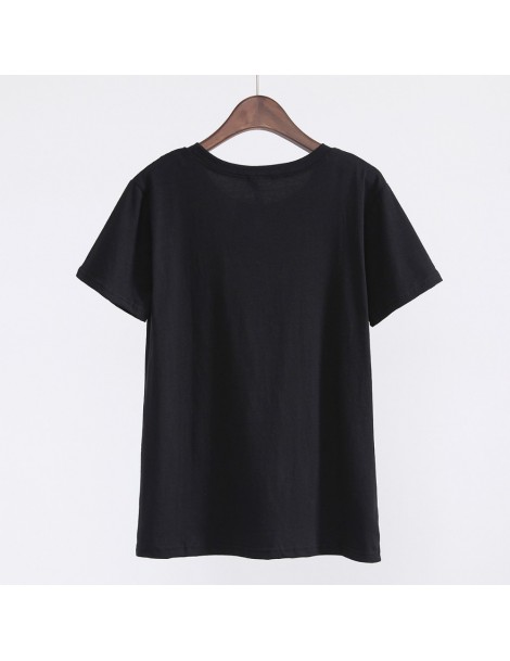 T-Shirts CUTE BUT PSYCHO Harajuku T Shirt Women Black Chiffon Short Sleeve Casual Shirts Tunic Tops Camisetas Mujer T-Shirt -...
