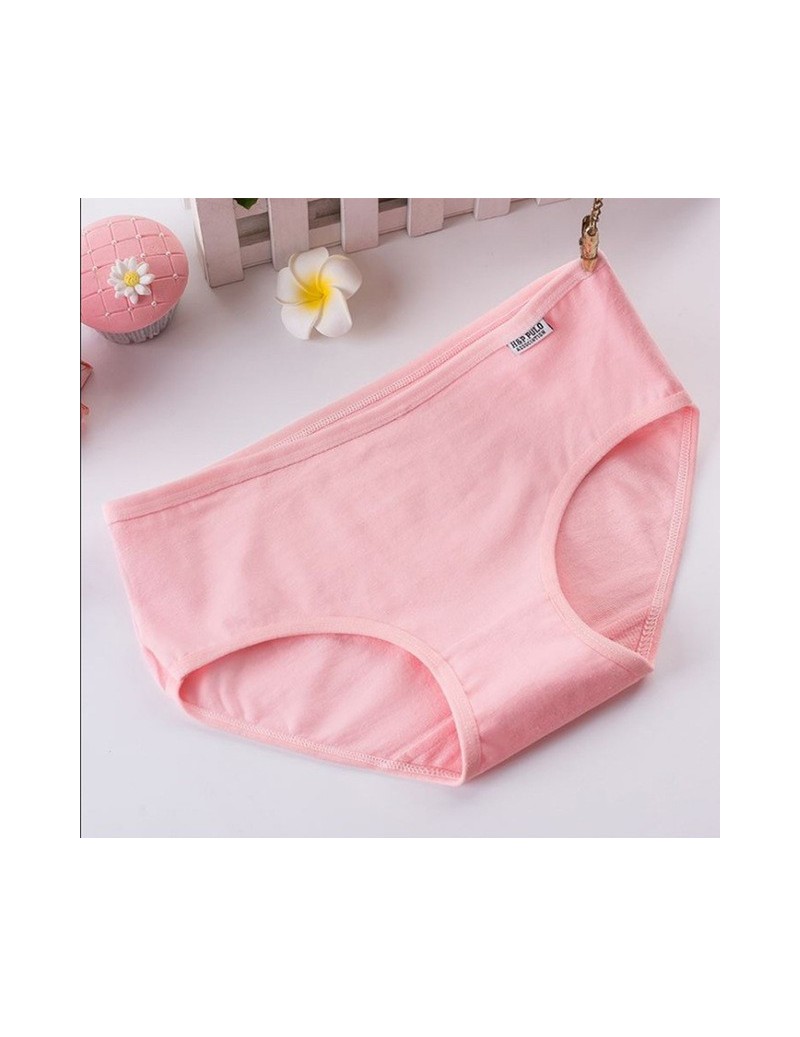 2019 Hot sale High-Quality Women's Panties Pure cotton Women Panties For Solid low-Rise Shorts Girls Panties - light pink - ...