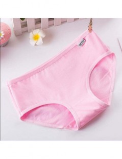 Shorts 2019 Hot sale High-Quality Women's Panties Pure cotton Women Panties For Solid low-Rise Shorts Girls Panties - light p...