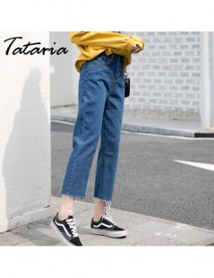 Jeans Tataria Boyfriend Jeans for Women High Waist Casual Loose Denim Harem Pants Female Ankle-length Jeans Pants Women Wide ...