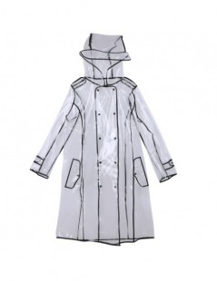 Jackets 2019 New Women Transparent Fashion Tide Waterproof Raincoats Long Hooded Windbreaker Knee-length Outdoors Rainwear LA...