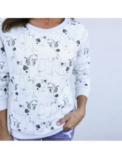 Hoodies & Sweatshirts Fashion Women Snowflake Deer/ Fox Print Sweatshirt Jumper Pullover Slim Fit Christmas Tops SSA-19ING - ...