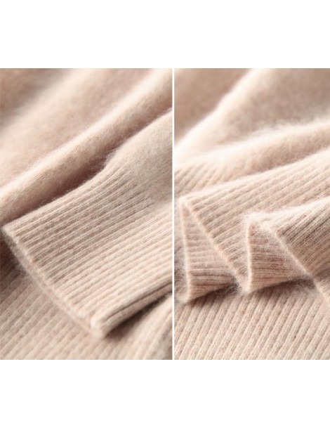 Pullovers Super Warm Pure Mink Cashmere Sweaters and Pullovers Women Autumn Winter Soft Sweater Half Turtleneck Female Basic ...