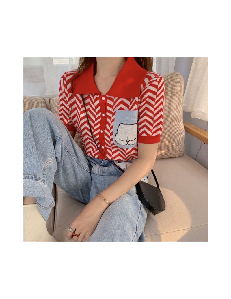 Polo Shirts women polo shirts 2019 summer cotton female tops tees clothing short sleeve striped loose casual ladies clothes 4...