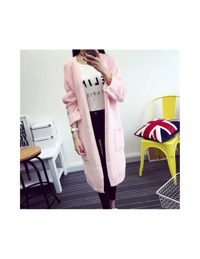 2019 New Autumn Winter Women Sweater Knitted Long sleeves Sweater Cardigan Loose Casual Cardigan Sweater Warm Coat A41 - Pin...