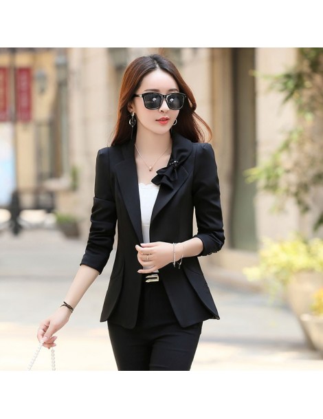 Blazers Korean Female Suit New Bow Casual Women Single Blazer Wild Slim Single Small Jacket Long-sleeved Pink Red Office OL s...