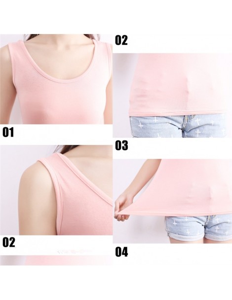 Tank Tops Big Size Tank Tops of Women Cotton Modal Crop Bustier Basic Candy Color Tank Top Tees Summer Sleeveless Shirt 2 3 4...