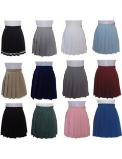 Skirts Fashion Women School Uniform Skirts Plus Size 2018 Autumn New Arrival Cute Candy Color Skirts Bottoms XS-3XL - Brown -...