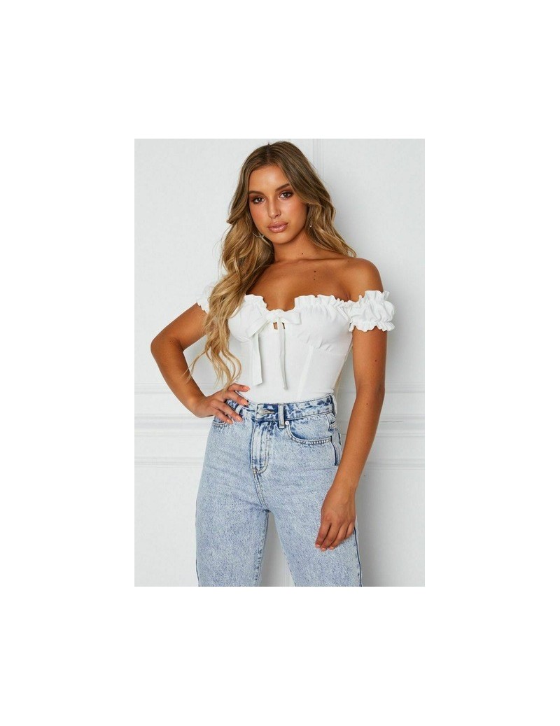 Women Summer Sexy Casual Off Shoulder Bodycon Tank Top Vest Sleeveless Camis Crop Tops Black Pink White - White - 4841543772...