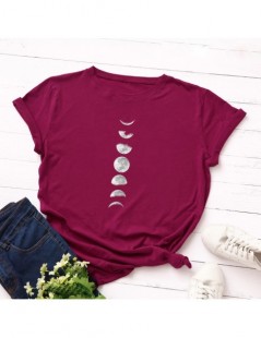T-Shirts Moon Print Cotton Summer T Shirt Women O Neck Graphic Tees Casual Plus Size 5XL T-shirt Womens Aesthetic Shirts Tops...