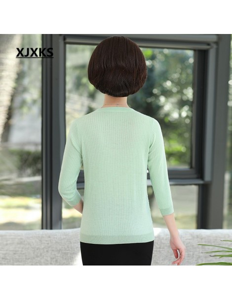 Pullovers 2019 spring autumn new fashion Three Quarter sleeve women's knitting thin sweater loose large size casual women top...