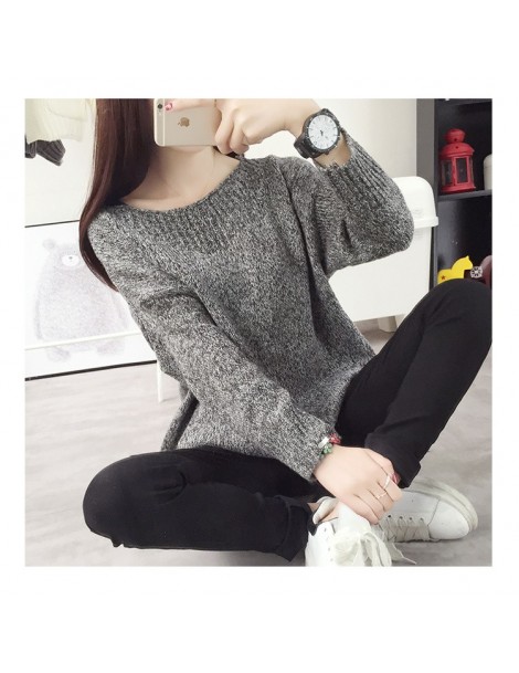 Pullovers 2017 Spring Autumn Winter New O-Neck Long Sleeve Solid Color Knitted Warm Sweater Female Pullovers Loose Sweater Wo...