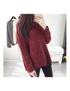 Pullovers 2017 Spring Autumn Winter New O-Neck Long Sleeve Solid Color Knitted Warm Sweater Female Pullovers Loose Sweater Wo...