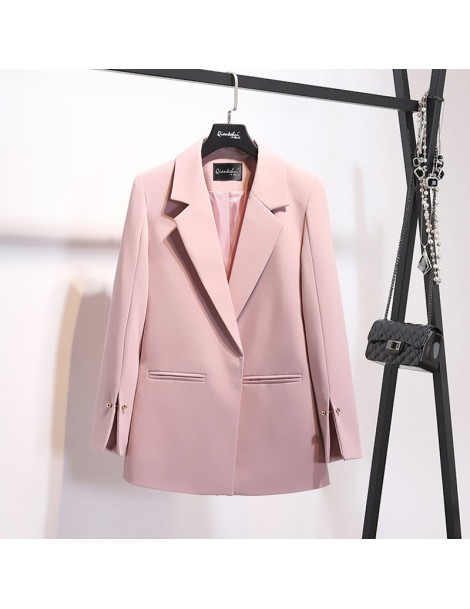 Blazers women balck Pink white Blazers Long Sleeve Jackets British Style Coats Suits Autumn Winter Blazer Outfits - black - 4...