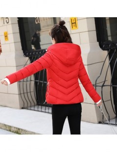 Parkas 2018 Women Winter Hoodies Warm Coat Plus size Candy Ccolor Cotton Padded Down Cotton Jacket Female Short Parka Womens ...