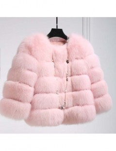 Trench S-3XL Mink Coats Women 2019 Winter Top Fashion Pink FAUX Fur Coat Elegant Thick Warm Outerwear Fake Fur Jacket Chaquet...