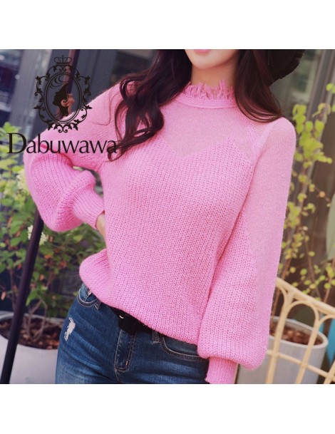 Pullovers Women Spring Sexy Hollow Out Knitted Sweater 2019 New Long Sleeve Loose Vintage Pullovers Top for Girls D18DKT032 -...