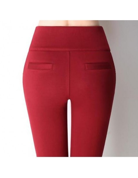 Pants & Capris High Waist Women 2018 Spring Slim Winter Warm Velvet Office Work Pencil Pants Plus Size Ladies Formal Trousers...