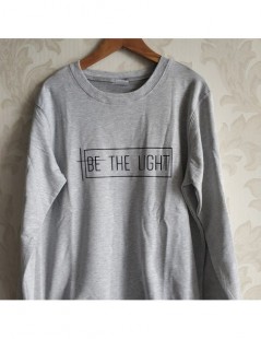 Hoodies & Sweatshirts BE THE LIGHT Women Sweatshirt and Hoodies Pullover Crewneck Long Sleeved Harajuku Streetwear Faith Tumb...