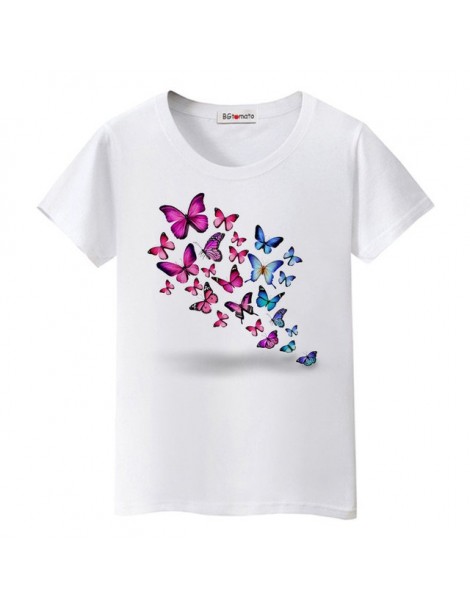 T-Shirts New style butterfly tshirt summer beautiful shirts colorful top tees brand new women t-shirt hot sale - 3 - 49398190...