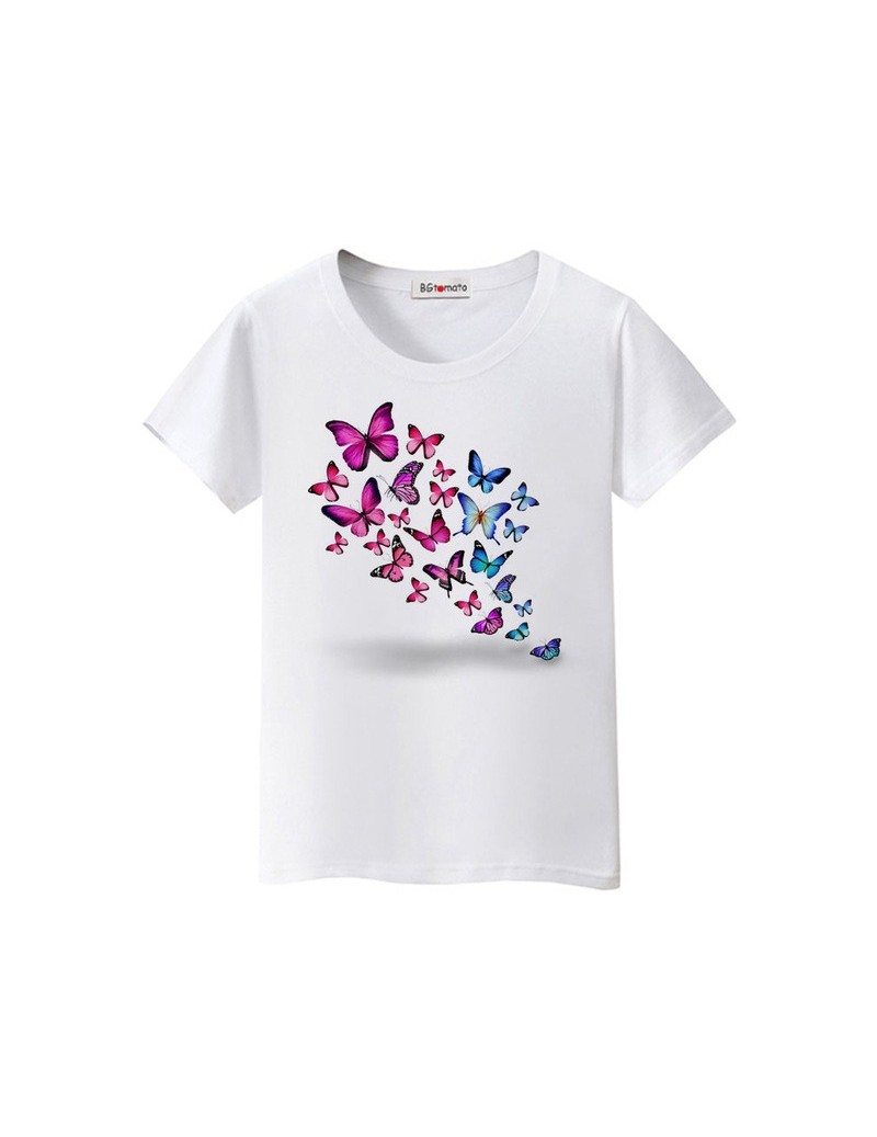 T-Shirts New style butterfly tshirt summer beautiful shirts colorful top tees brand new women t-shirt hot sale - 3 - 49398190...