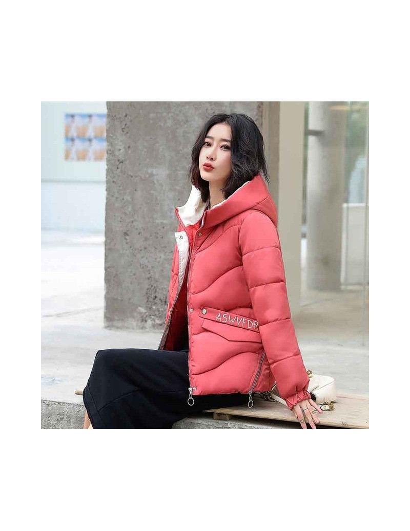2019 New Women Winter coat parkas Casual Warm Coat Female Hooded Long Sleeve Down Cotton Jackets Women Wide-Waisted Jacket -...