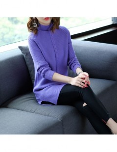 Pullovers Long Sweater Dress 2018 autumn Fall Winter Fashion Slim stretch Keep warm dress Turtleneck Solid color Knitted Dres...