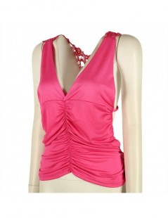 Tank Tops Sexy Women Sleeveless Vest Top Club Camis Hollow out Slim Sexy Tank Tops Liva girl - Pink - 5E111215739302-3 $10.29