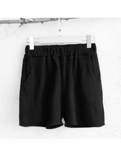 Shorts Women Shorts 2019 Summer Women Leisure Elastic Waist Shorts Soft cotton linen Casual Short Pants plus size M - 6XLl - ...