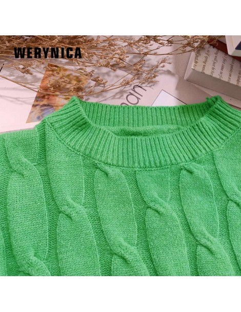 Pullovers lazy wind twist pullover female 2019 winter new loose thick solid color round neck pullover sweater shirt women - w...