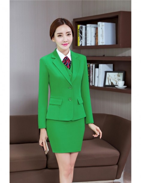 Skirt Suits Formal Grey Blazer Women Business Suits with Skirt and Jacket Sets Ladies Work Wear Office Uniform Styles - Gray ...