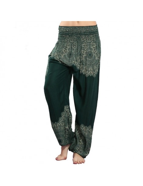 Pants & Capris Summer Beach Boho High Waist Harem Pants Women Bloomers Plus Size Print Trousers Women Fashion Workout Pant 3 ...