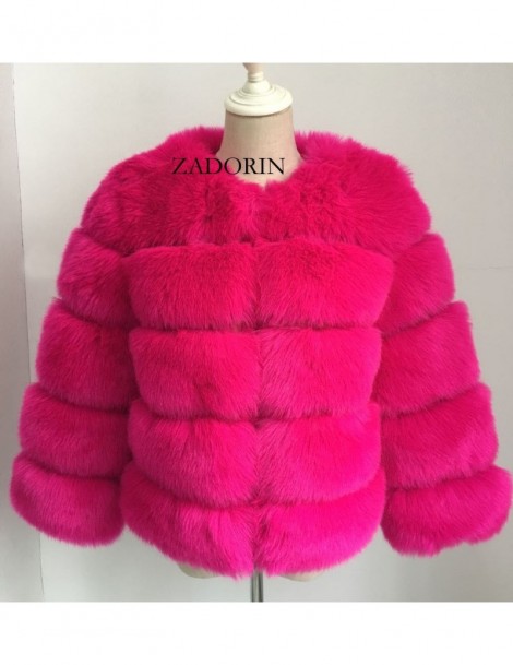 Trench S-3XL Mink Coats Women 2019 Winter Top Fashion Pink FAUX Fur Coat Elegant Thick Warm Outerwear Fake Fur Jacket Chaquet...