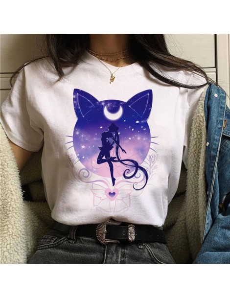 T-Shirts Sailor Moon Kawaii T Shirt Women Harajuku Ullzang Cute T-shirt 90s Graphic Aesthetic Tshirt Korean Style Cute Top Te...